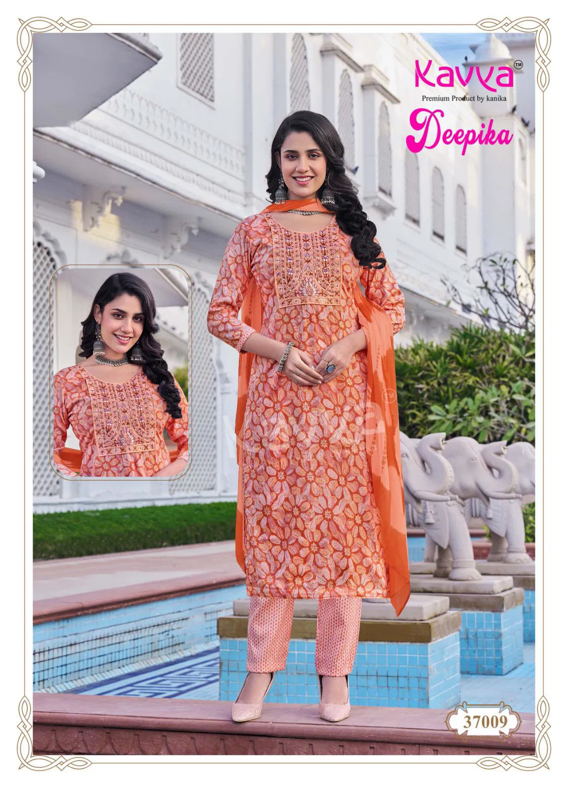 Deepika Vol 37 By Kavya Straight Kurti With Bottom Dupatta Orders In India